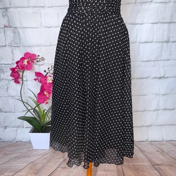 Rock Steady Heather Dress Black Polka Dots Sz M - Picture 3 of 9